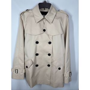 Coach Women Solid Short trench coat 29" length color porcelain size large NWT